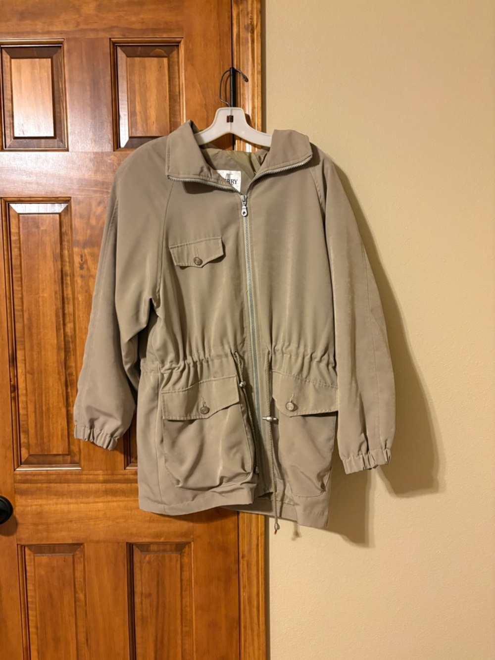 Vintage Mulberry Street Light Khaki Utility Zip Jacket ❤️